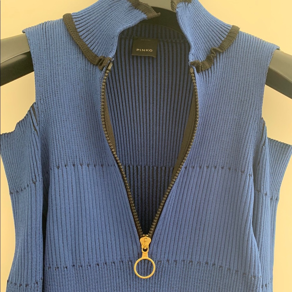 PINKO Large blue bodycon dress